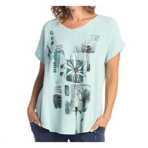 NEW JESS & JANE lily mineral washed double gauze top in mint